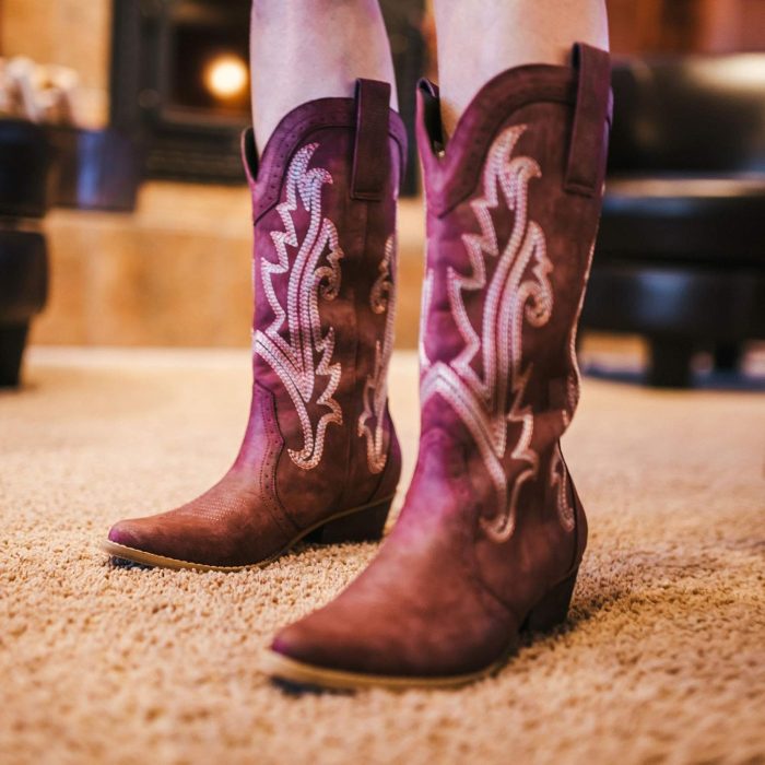 HISEA Rollda Cowboy Boots Women Western Boots Cowgirl Boots Ladies Pointy Toe Fashion Boots - Image 7