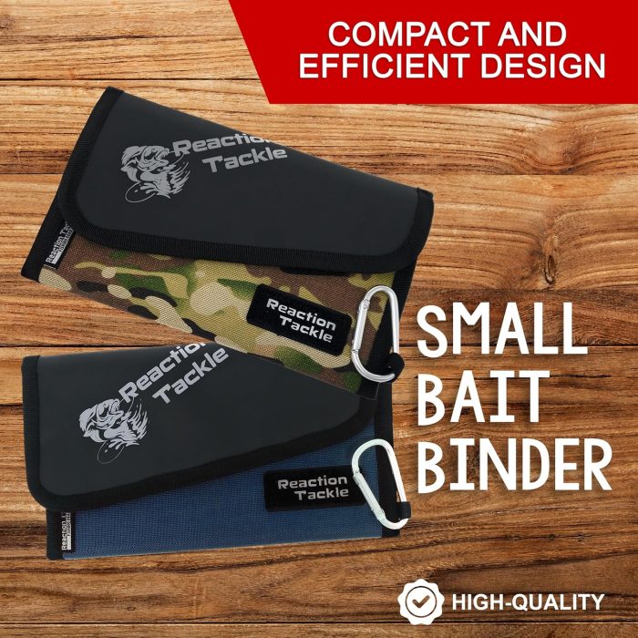 Reaction Tackle Fishing Tackle Organizer Case | Soft Bait Binder | Keep Soft Plastic Baits and Tackle Organized | Removable Storage Pockets - Image 3