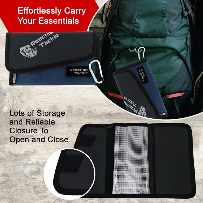 Reaction Tackle Fishing Tackle Organizer Case | Soft Bait Binder | Keep Soft Plastic Baits and Tackle Organized | Removable Storage Pockets - Image 5