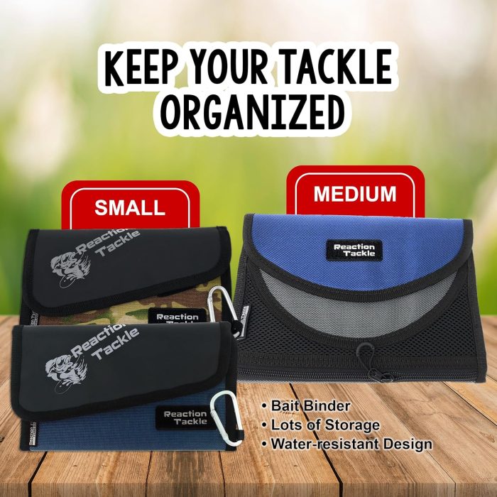 Reaction Tackle Fishing Tackle Organizer Case | Soft Bait Binder | Keep Soft Plastic Baits and Tackle Organized | Removable Storage Pockets - Image 6