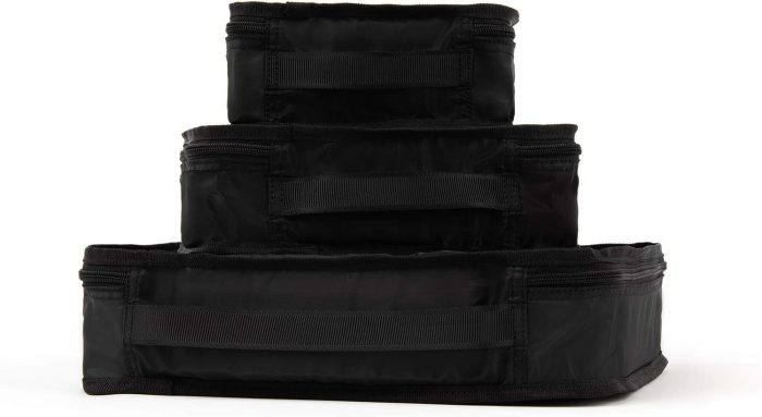 Essentials-Packing Cubes, Black, 3-Pack (S/M/L) - Image 3